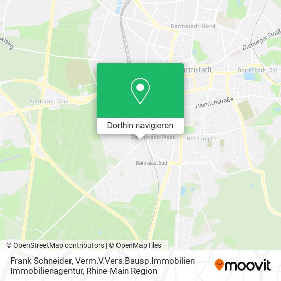 Frank Schneider, Verm.V.Vers.Bausp.Immobilien Immobilienagentur Karte