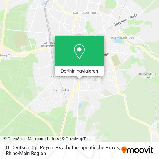 O. Deutsch Dipl.Psych. Psychotherapeutische Praxis Karte