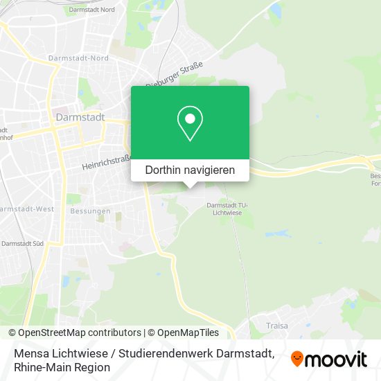 Mensa Lichtwiese / Studierendenwerk Darmstadt Karte