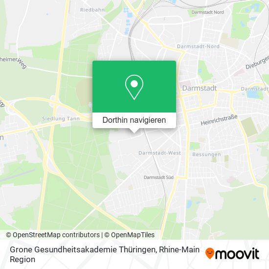 Grone Gesundheitsakademie Thüringen Karte