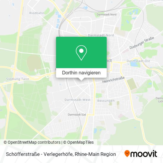 Schöfferstraße - Verlegerhöfe Karte
