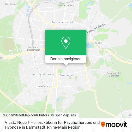 Vlasta Neuert Heilpraktikerin für Psychotherapie und Hypnose in Darmstadt Karte