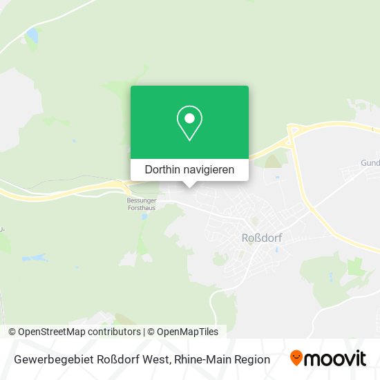 Gewerbegebiet Roßdorf West Karte