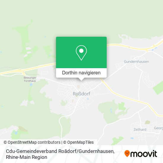 Cdu-Gemeindeverband Roãdorf / Gundernhausen Karte