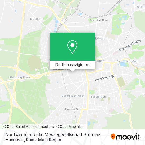 Nordwestdeutsche Messegesellschaft Bremen-Hannover Karte