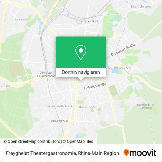 Freygheist Theatergastronomie Karte