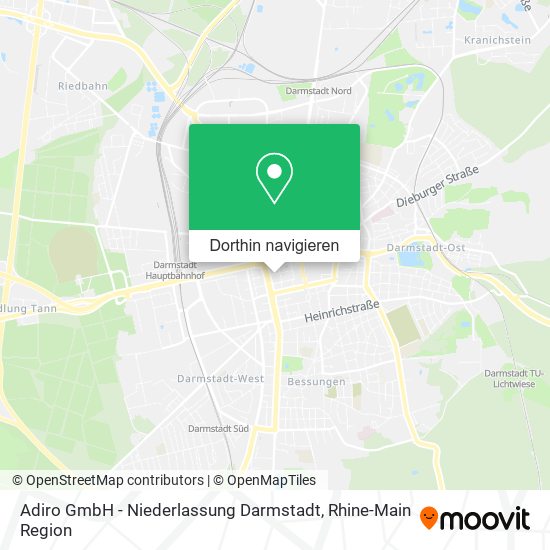 Adiro GmbH - Niederlassung Darmstadt Karte