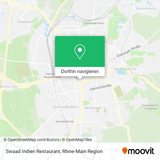 Swaad Indien Restaurant Karte