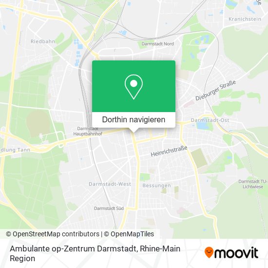 Ambulante op-Zentrum Darmstadt Karte