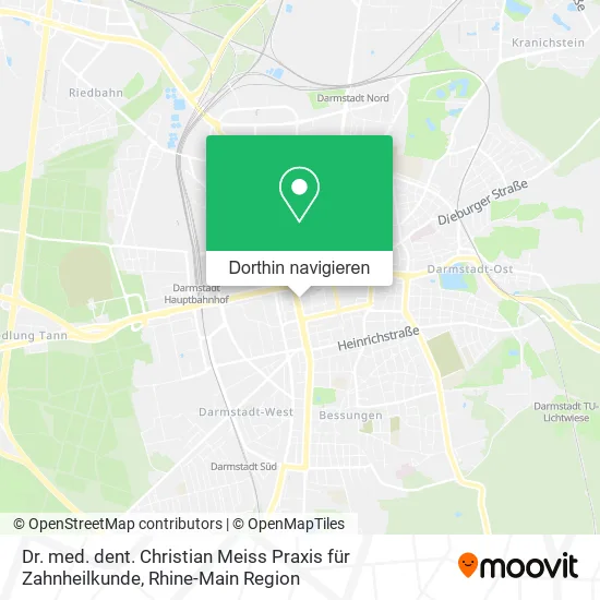 Dr. med. dent. Christian Meiss Praxis für Zahnheilkunde Karte