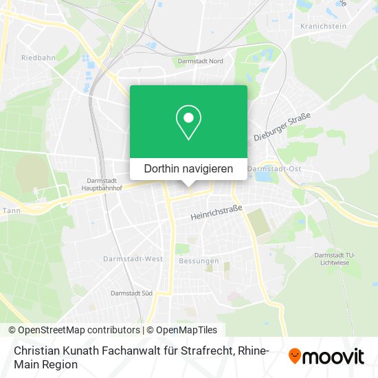 Christian Kunath Fachanwalt für Strafrecht Karte