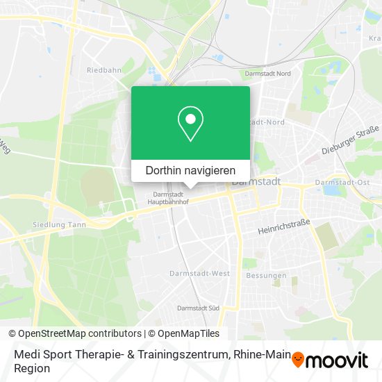 Medi Sport Therapie- & Trainingszentrum Karte