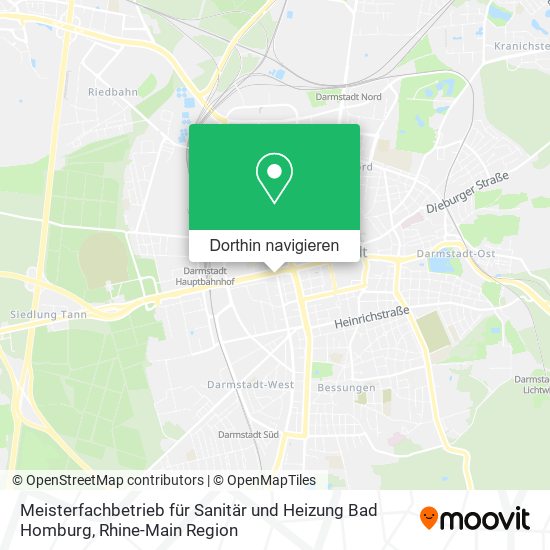 Meisterfachbetrieb für Sanitär und Heizung Bad Homburg Karte