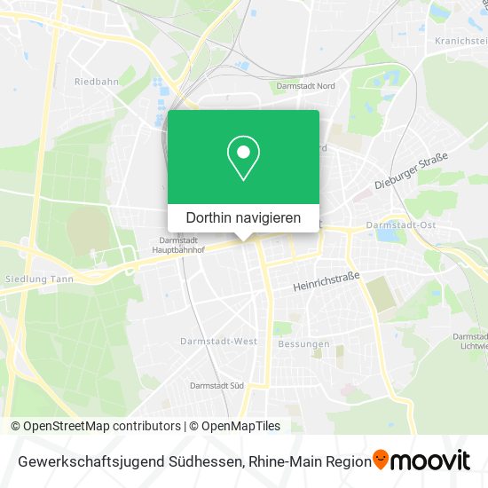 Gewerkschaftsjugend Südhessen Karte