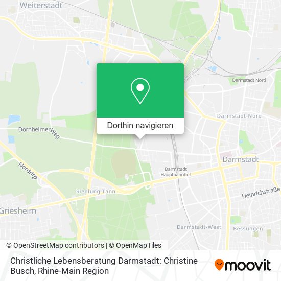 Christliche Lebensberatung Darmstadt: Christine Busch Karte