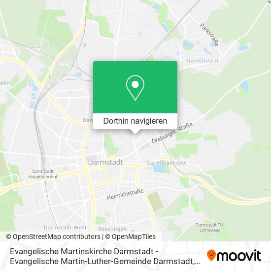 Evangelische Martinskirche Darmstadt - Evangelische Martin-Luther-Gemeinde Darmstadt Karte