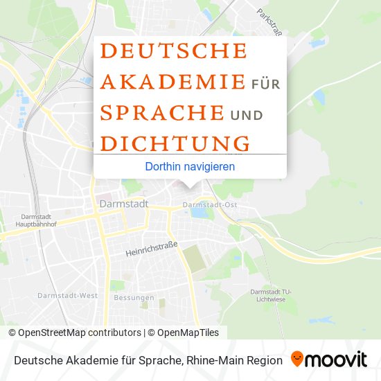 Deutsche Akademie für Sprache Karte