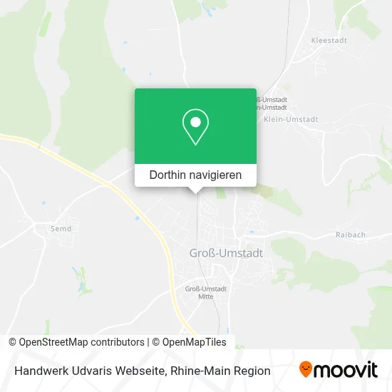 Handwerk Udvaris Webseite Karte