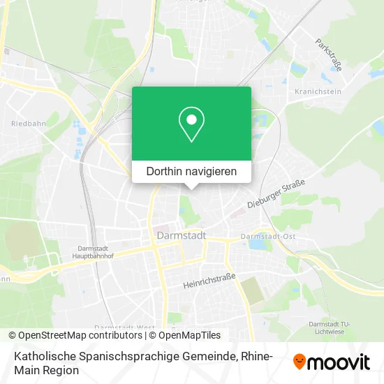 Katholische Spanischsprachige Gemeinde Karte