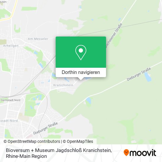 Bioversum + Museum Jagdschloß Kranichstein Karte