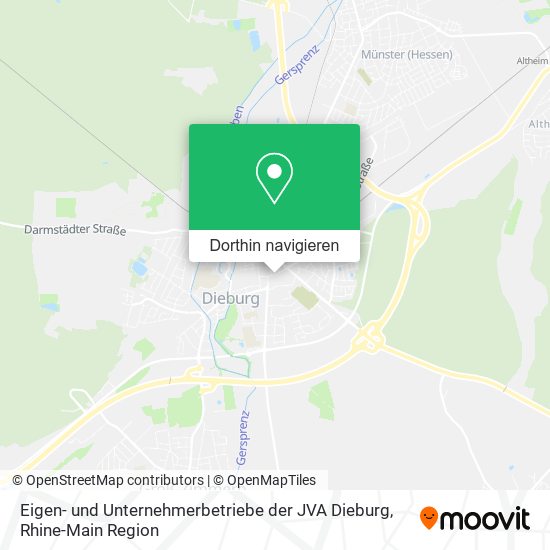 Eigen- und Unternehmerbetriebe der JVA Dieburg Karte