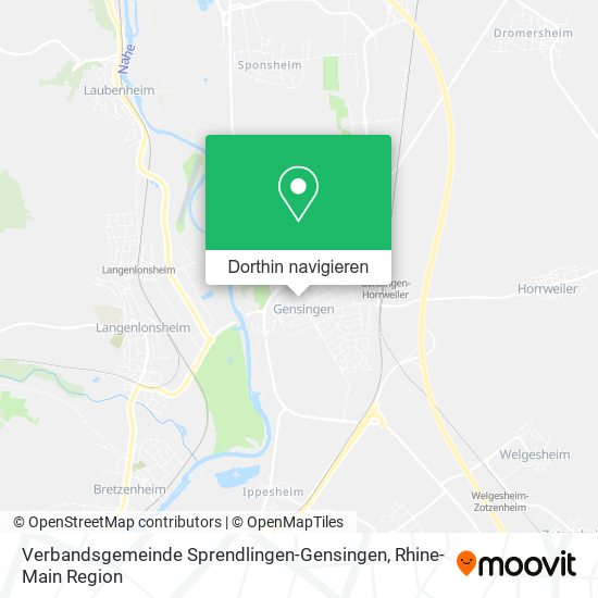 Verbandsgemeinde Sprendlingen-Gensingen Karte