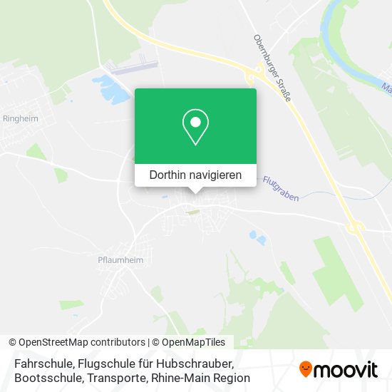 Fahrschule, Flugschule für Hubschrauber, Bootsschule, Transporte Karte