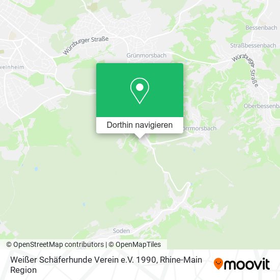 Weißer Schäferhunde Verein e.V. 1990 Karte