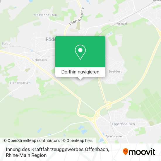 Innung des Kraftfahrzeuggewerbes Offenbach Karte