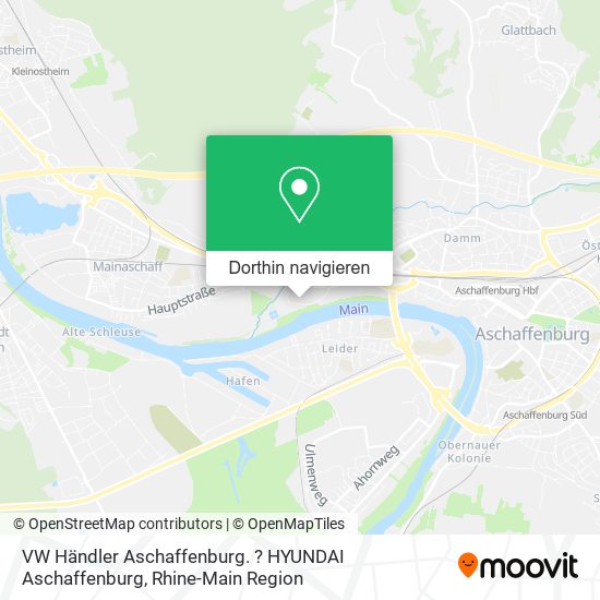 VW Händler Aschaffenburg. ? HYUNDAI Aschaffenburg Karte