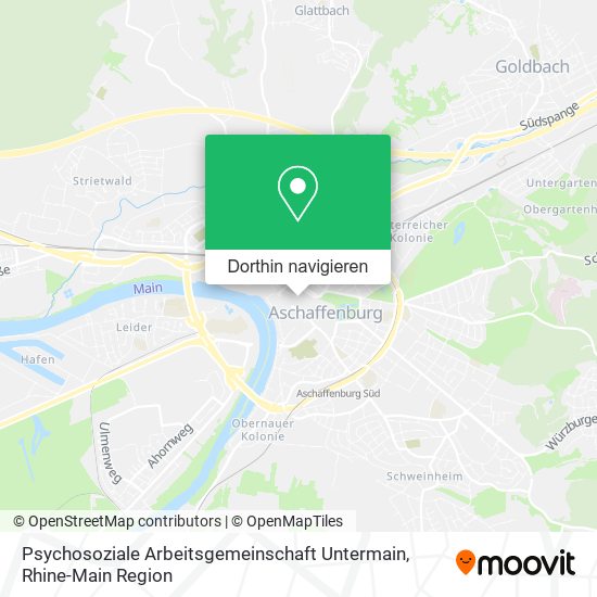 Psychosoziale Arbeitsgemeinschaft Untermain Karte