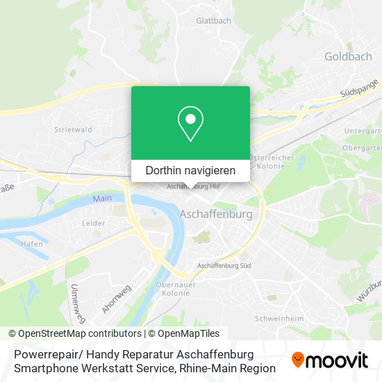 Powerrepair/ Handy Reparatur Aschaffenburg Smartphone Werkstatt Service Karte