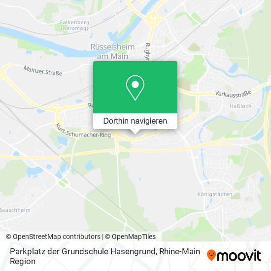 Parkplatz der Grundschule Hasengrund Karte