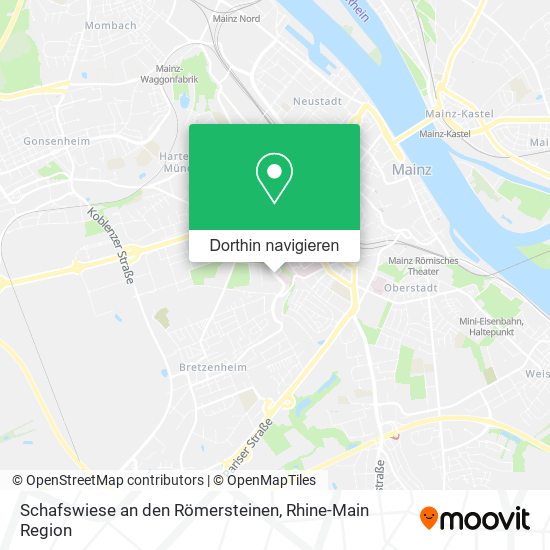 Schafswiese an den Römersteinen Karte