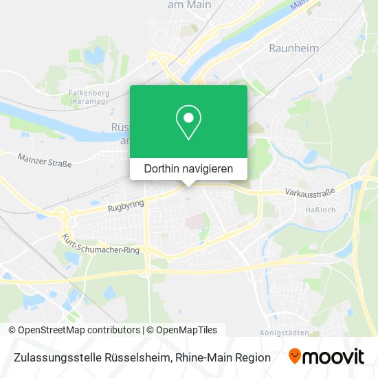Zulassungsstelle Rüsselsheim Karte
