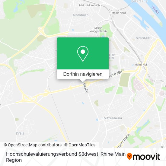 Hochschulevaluierungsverbund Südwest Karte