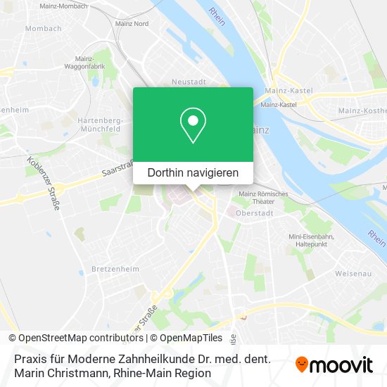 Praxis für Moderne Zahnheilkunde Dr. med. dent. Marin Christmann Karte