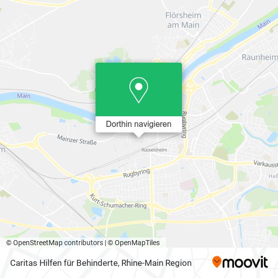 Caritas Hilfen für Behinderte Karte