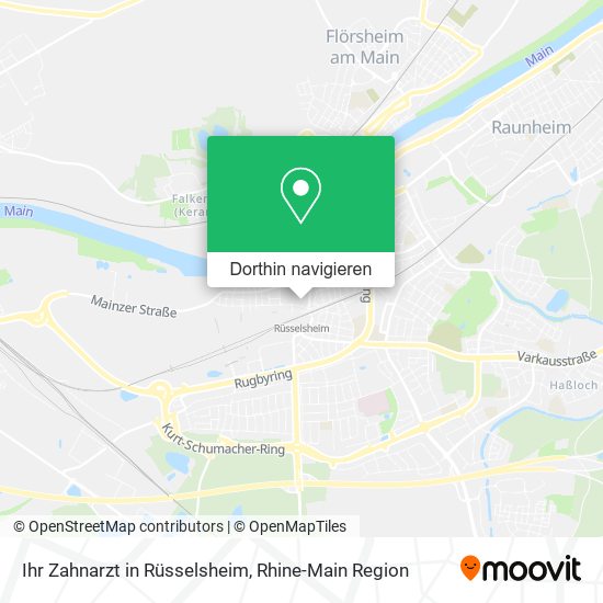 Ihr Zahnarzt in Rüsselsheim Karte