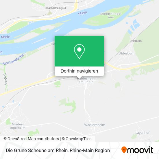 Die Grüne Scheune am Rhein Karte