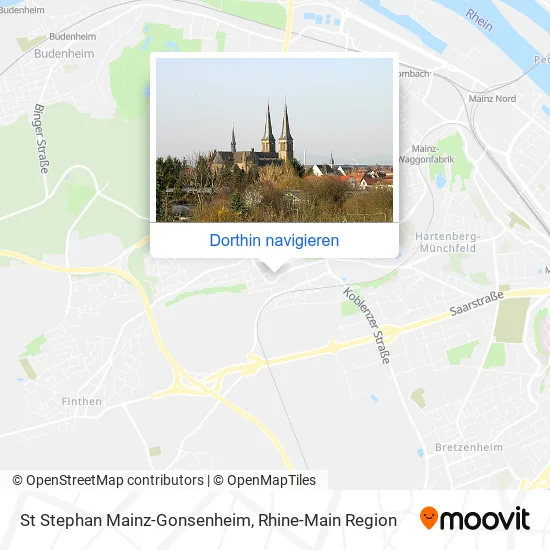 St Stephan Mainz-Gonsenheim Karte