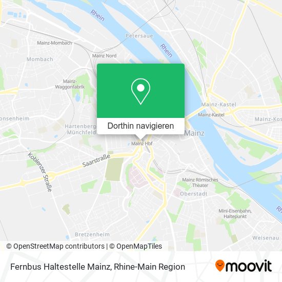 Fernbus Haltestelle Mainz Karte