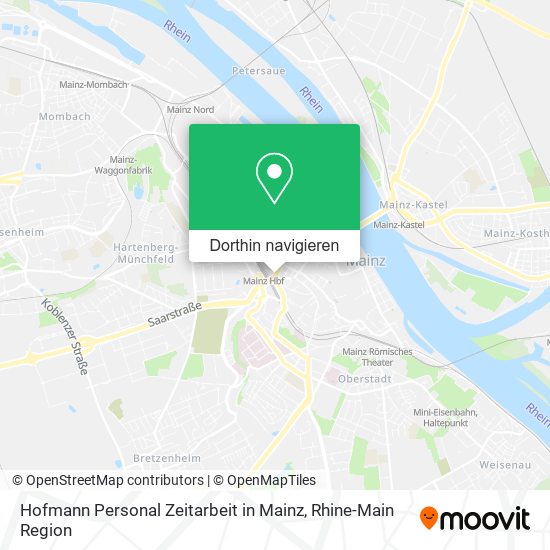 Hofmann Personal Zeitarbeit in Mainz Karte