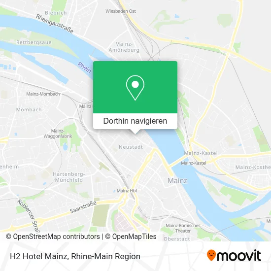 H2 Hotel Mainz Karte