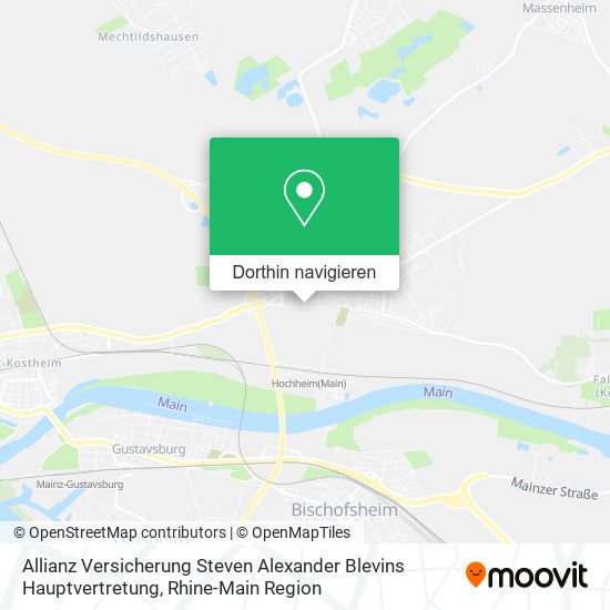 Allianz Versicherung Steven Alexander Blevins Hauptvertretung Karte
