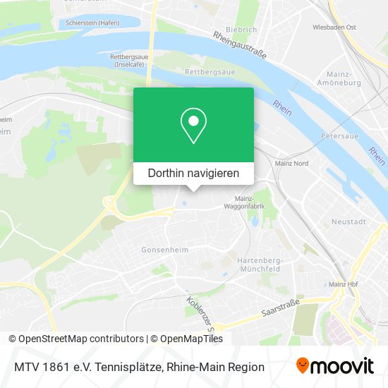 MTV 1861 e.V. Tennisplätze Karte
