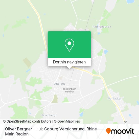 Oliver Bergner - Huk-Coburg Versicherung Karte