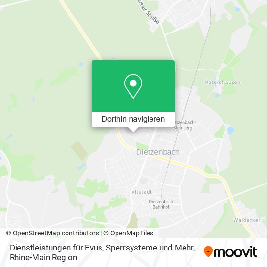 Dienstleistungen für Evus, Sperrsysteme und Mehr Karte