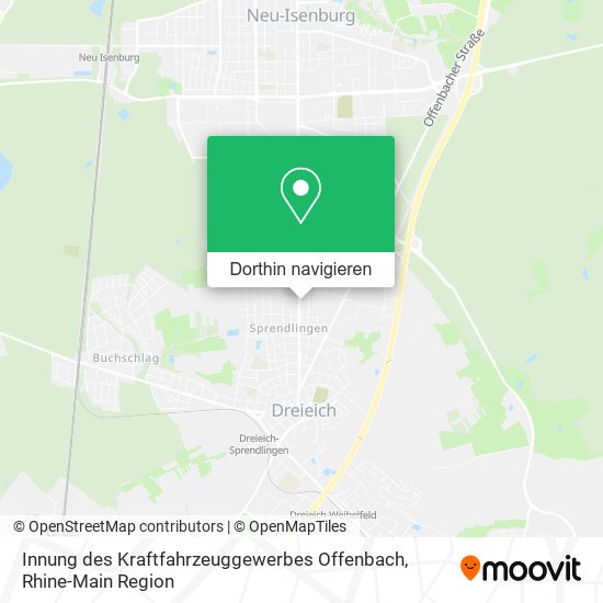 Innung des Kraftfahrzeuggewerbes Offenbach Karte