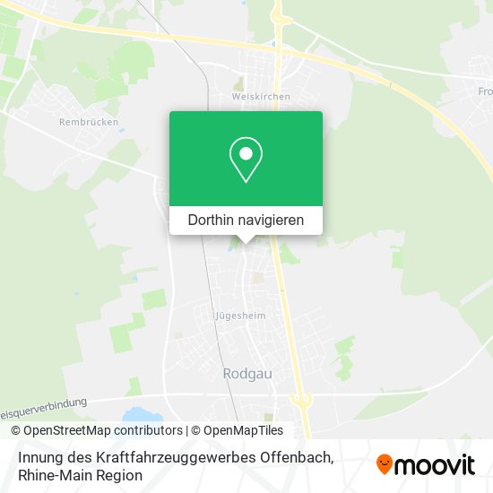 Innung des Kraftfahrzeuggewerbes Offenbach Karte